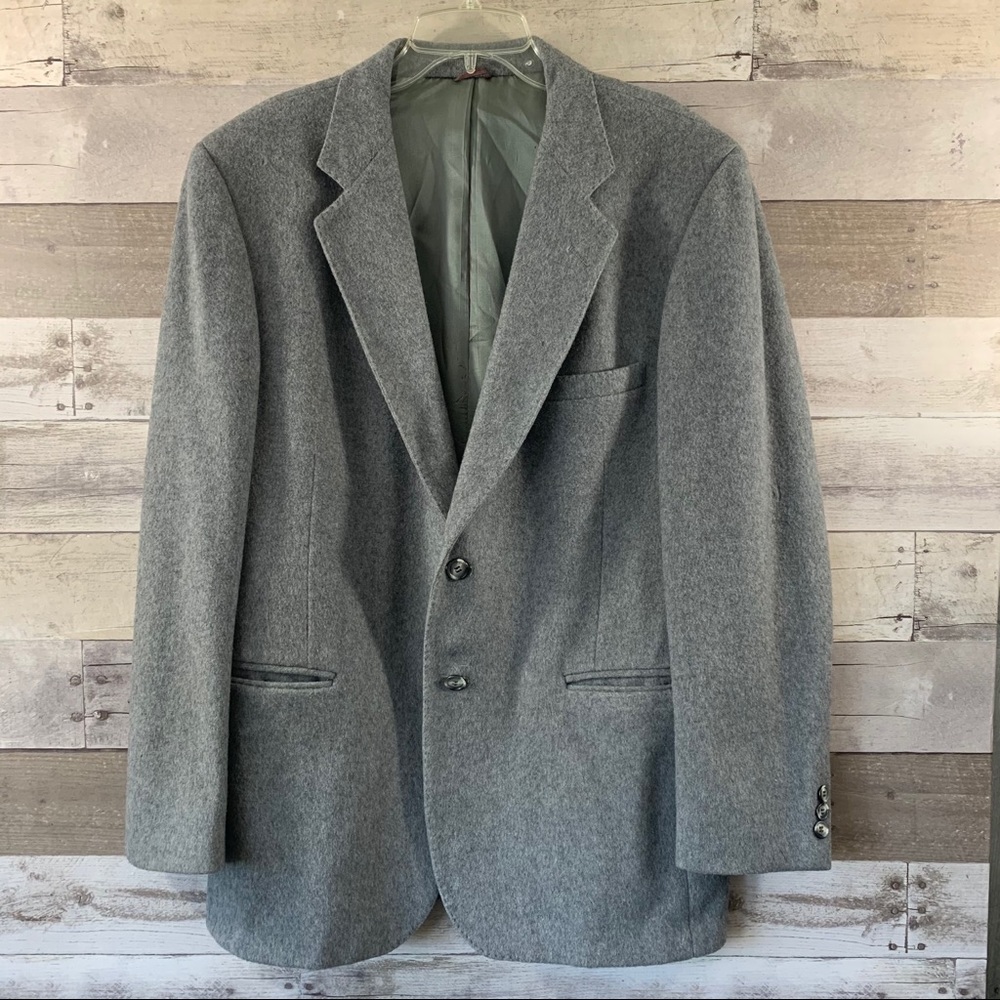 Vintage Men’s Grey Cashmere & Wool Sport Coat